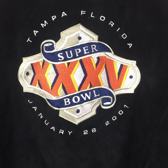 Jeff Hamilton SuperBowl XXXV Suede bomber jacket - Picture 6 of 10